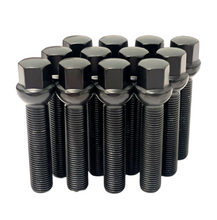 Load image into Gallery viewer, Black 14x1.5 Ball Seat Extended Lug Bolts 60mm