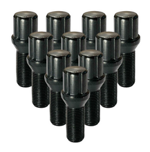 Load image into Gallery viewer, Black M14x1.25 Cone Seat Spline Lug Bolt 28mm