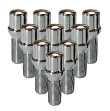 Load image into Gallery viewer, Chrome M14x1.25 Cone Seat Spline Lug Bolt 28mm