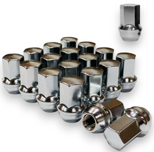 Load image into Gallery viewer, 20-Piece Set | 1.78” Tall | Chrome | 14x1.5 Thread | 7/8” Hex Drive | Buick/Cadillac/Chevy/Dodge/Ram/Ford/Lincoln/Jeep/GMC OEM Factory Style | Wheel Lug Nuts | Fit Stock Alloy Wheel