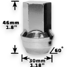 Load image into Gallery viewer, 20-Piece Set | 1.78” Tall | Chrome | 14x1.5 Thread | 7/8” Hex Drive | Buick/Cadillac/Chevy/Dodge/Ram/Ford/Lincoln/Jeep/GMC OEM Factory Style | Wheel Lug Nuts | Fit Stock Alloy Wheel