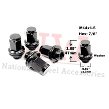 Load image into Gallery viewer, M14x1.5 Black Toyota OEM Factory Style Mag Lug Nuts fits Tundra Land Cruiser Sequoia LX570 & more.