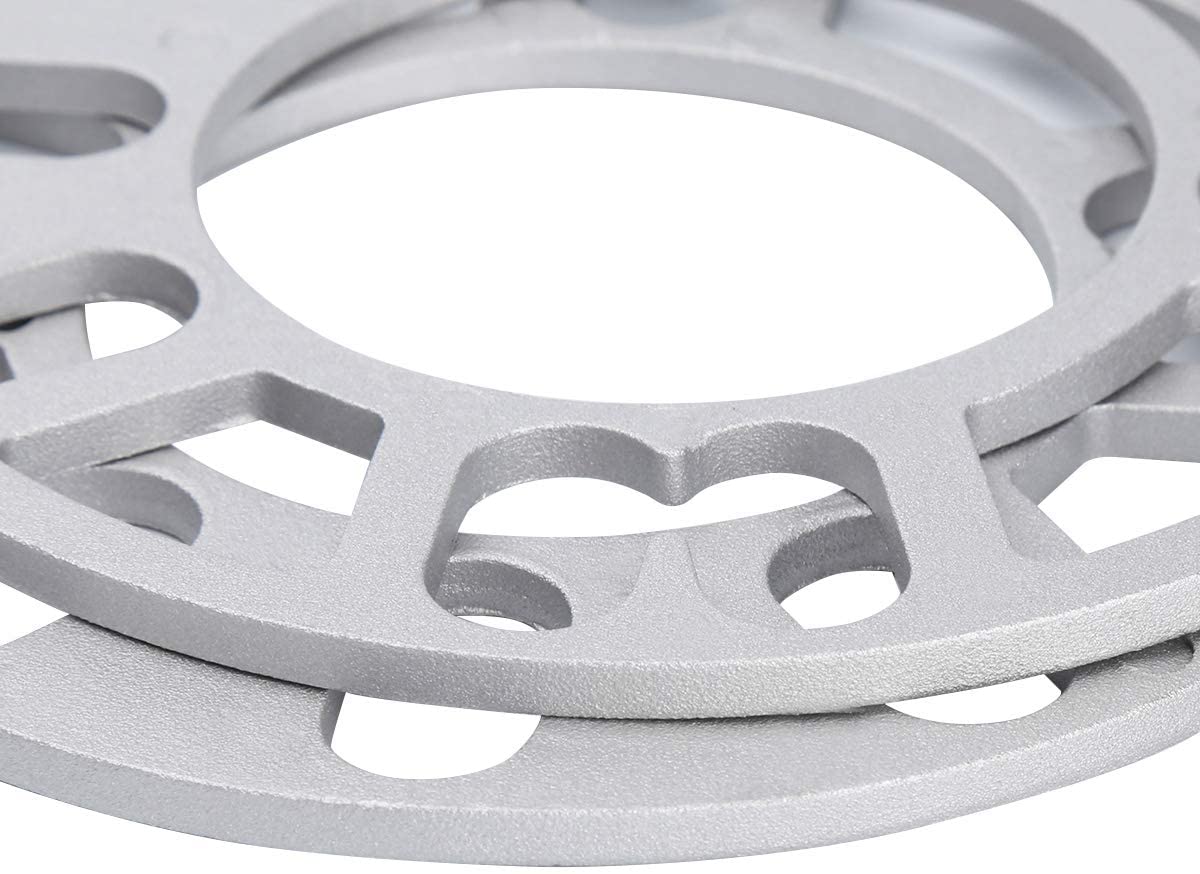 4-Piece Wheel Spacers 10mm | Shim Plates For 4/5 Stud Patterns: 4x100, 4x114.3, 5x105, 5x115, 5x114.3 | Universal Fit