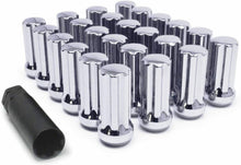 Load image into Gallery viewer, 20Pc Dodge Ram 1500 Chrome Spline Lug Nuts 9/16 Fits Durango Dakota Raider + Key