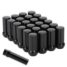 Load image into Gallery viewer, 20Pc Dodge Ram 1500 Black Spline Lug Nuts 9/16 Fits Durango Dakota Raider + Key