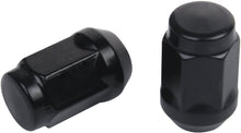 Load image into Gallery viewer, 16-Piece Set | 1.4” Tall | Black | 12x1.25 Thread | 3/4” Hex Drive | Bulge Acorn | Wheel Lug Nuts