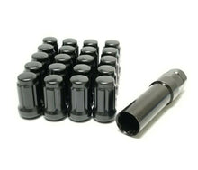 Load image into Gallery viewer, 20 Black 6 Spline 12x1.25 Tuner Lug Nuts For Nissan Infiniti Subaru + Key