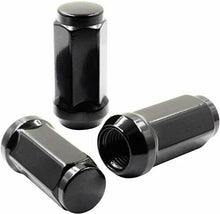 Load image into Gallery viewer, 28-Piece Set | 2” Tall | Black | 14x2 Thread | 3/4” Hex Drive | Bulge Acorn | Wheel Lug Nuts