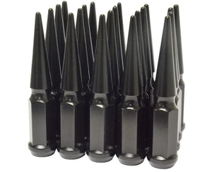 20PC CHEVY/GMC/RAM 14X1.5 THREAD CHROME SPLINE SPIKE LUG NUTS 4.5"+ SAFETY KEY