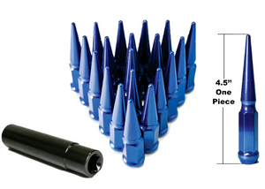 24PC 14X1.5 SPIKE LUG NUTS 4.5" + KEY [FIT: CHEVROLET]