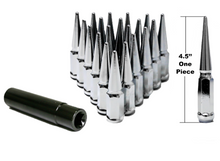 Load image into Gallery viewer, 24PC 14X1.5 SPIKE LUG NUTS 4.5&quot; + KEY [FIT: CHEVROLET]
