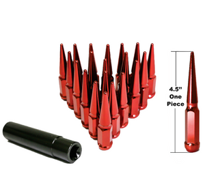 24PC 14X1.5 SPIKE LUG NUTS 4.5" + KEY [FIT: CHEVROLET]