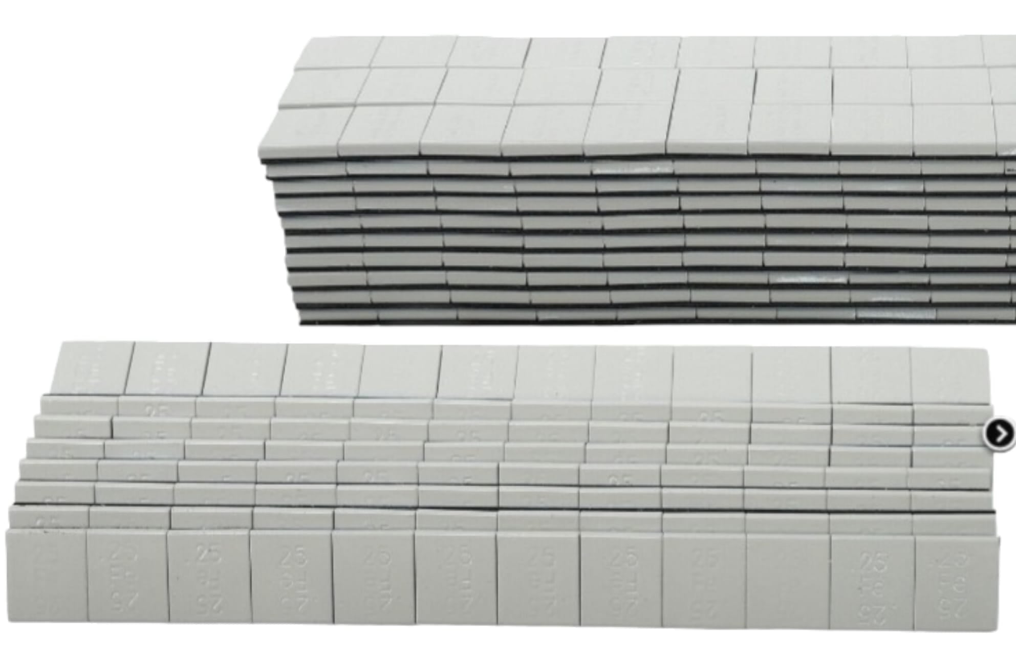 YIZBAP 1/2oz Gray Wheel Weights - 48 Pieces With Strong Adhesive For Cars, Trucks, SUVs