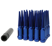 thumbnail image 2 of 32PC Blue Spline Spike Lug Nuts 14x1.5 With Safety Key – Fits Chevy, GMC, Ford 2 of 5