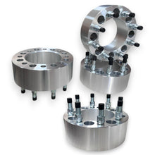Load image into Gallery viewer, 3" Thick  Wheel Adapter Spacer 8x6.5" (8x165.1mm) M14x1.5 Studs Fits 8 Lug Trucks Sierra Savana Yukon &amp; more.

