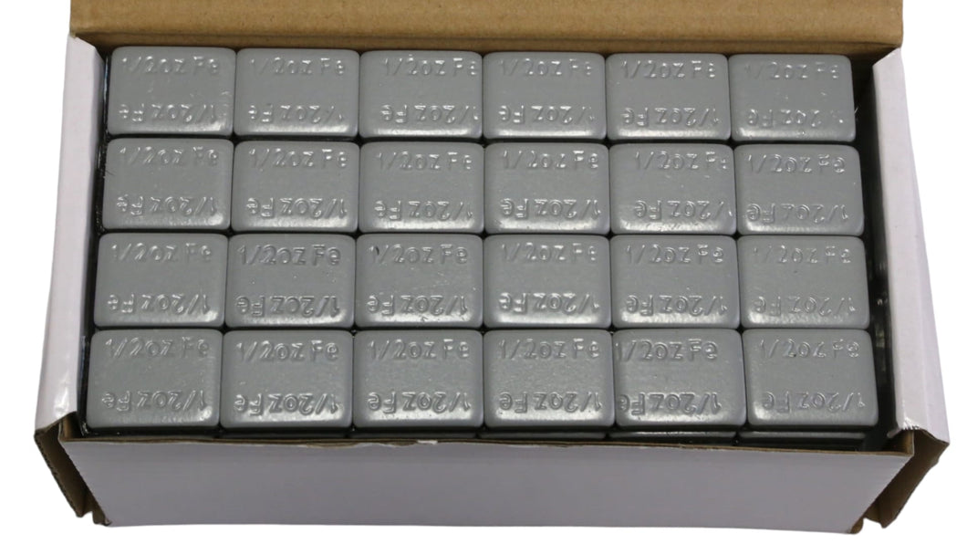 1 BOX 1/2 OZ GRAY WHEEL WEIGHTS STICK-ON ADHESIVE TAPE 9 LBS LEAD-FREE 288PCS