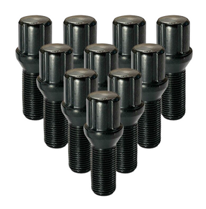 Black M14x1.25 Cone Seat Spline Lug Bolt 28mm