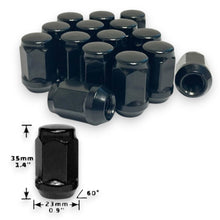Load image into Gallery viewer, M14x1.5 BLACK 1.4" TALL BULGE ACORN LUG NUTS CLOSE END WHOLESALE SAVING
