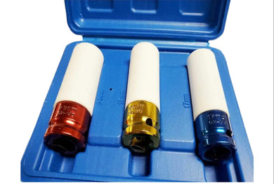 3PC LUG NUT MANUAL/IMPACT SOCKET SET WITH WHEEL PROTECTOR 1/2