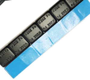 1 BOX 1/2oz BLACK WHEEL WEIGHTS STICK-ON ADHESIVE TAPE 9 LBS LEAD-FREE 288 PCS