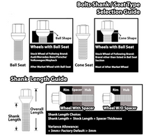 Load image into Gallery viewer, 20x Chrome M12x1.5 Cone Seat Spline Lug Bolt 28mm Shank Fits BMW, Mini
