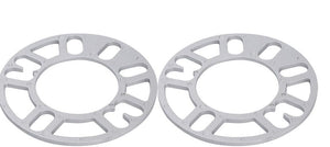 2 Piece Universal Disc Brake Wheel Spacers 5mm (3/16") Thick Fits 4 Lug and 5 Lug
