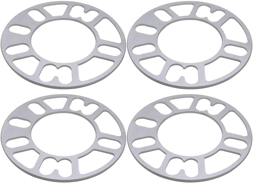 4 Wheel Spacers 5mm Universal For 5x100 5x108 5x112 5x114.3 5x115 5x120 5x130