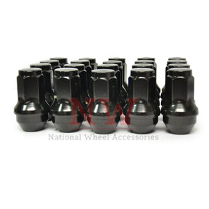 24 Black OEM Factory Style 14x2.0 Lug Nuts Fits 2004-2014 Ford F-150 Navigator