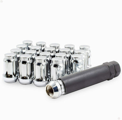 20 Chrome 6 Spline 12x1.25 Tuner Lug Nuts For Nissan Infiniti Subaru + Key