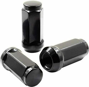 32-Piece Set | 1.78” Tall | Black | 14x1.5 Thread | 3/4” Hex Drive | Bulge Acorn | Wheel Lug Nuts